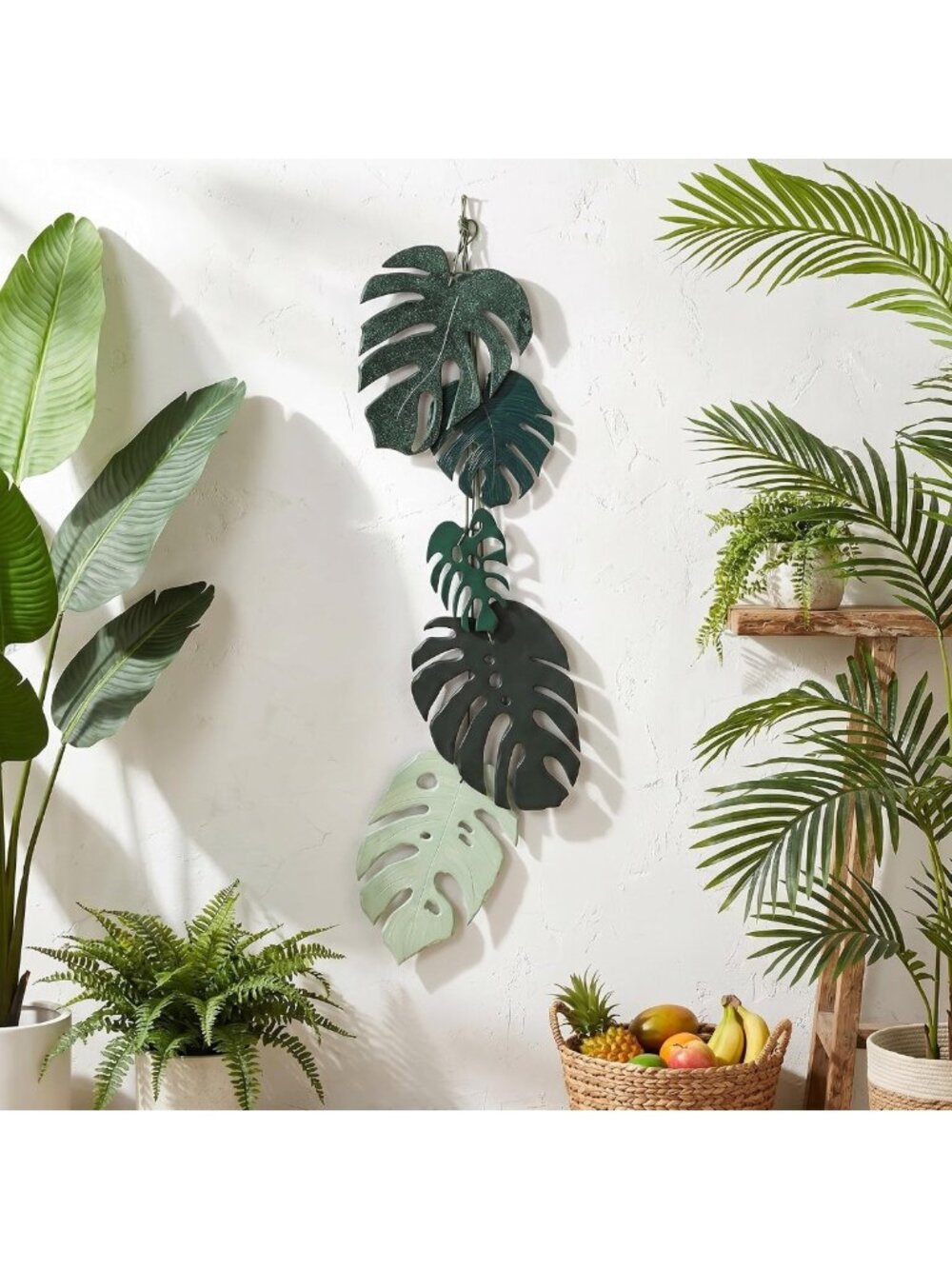 Tropical Monstera Leaf Wall Hanging Decor | Farmhouse Style for Kitchen